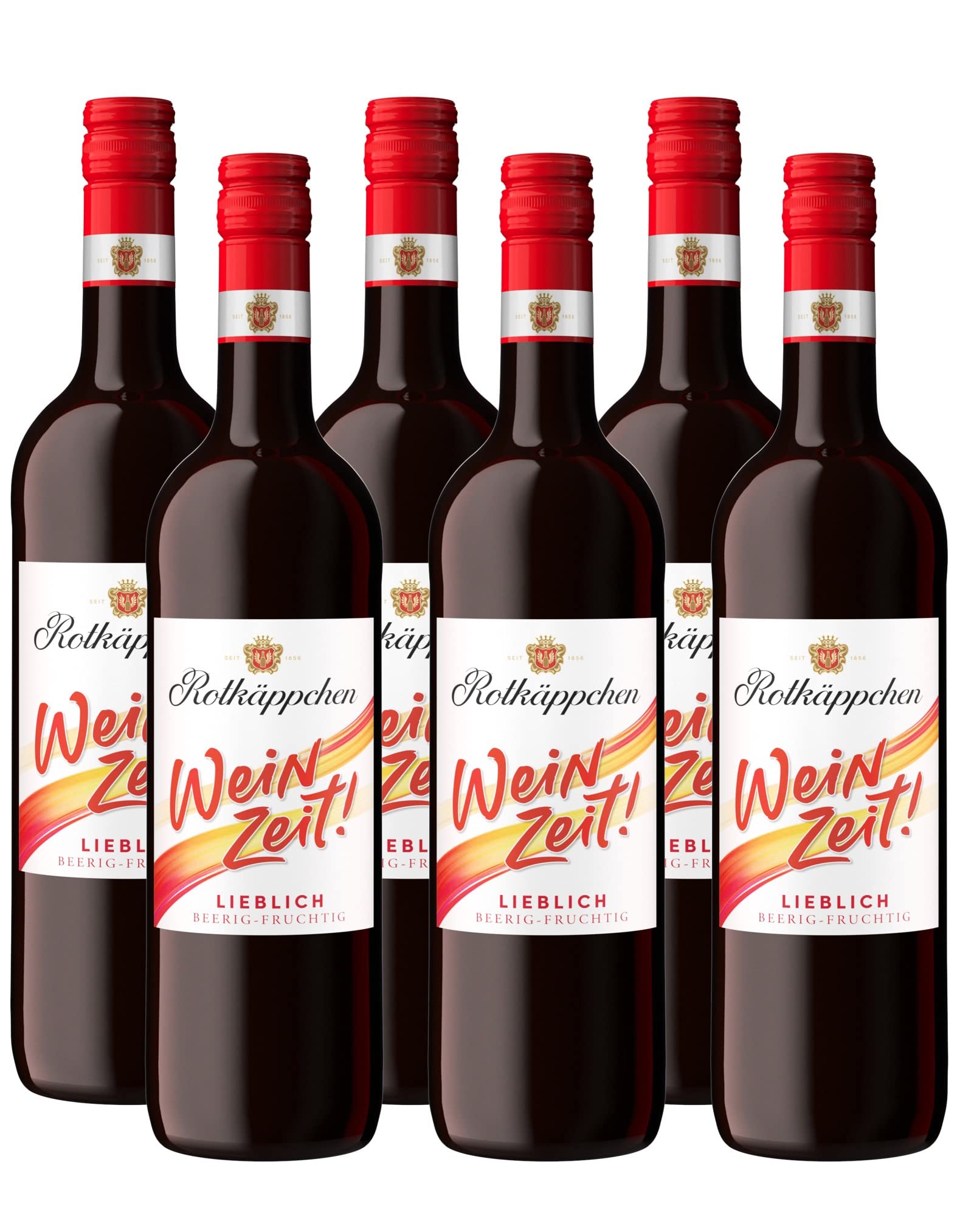 Rotkäppchen Weinzeit! Rot Lieblich – Deutscher Rotwein aus Rheinhessen (6 x 0,75 l)