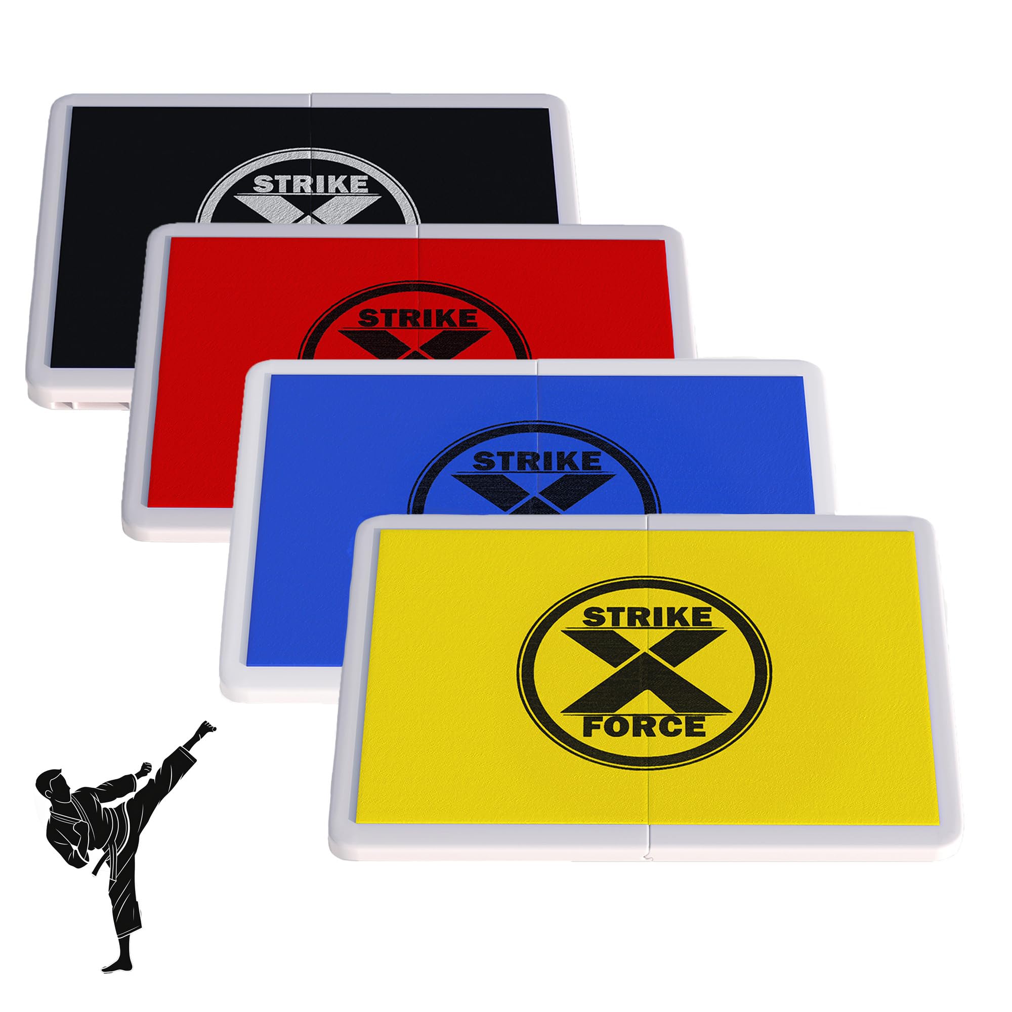 STRIKEXFORCE Rebreakable Punching Boards, Taekwondo Karate and Martial Arts Board, Karate Breaking Board for Kids and Adults, Boxing Equipment and Karate Breaking Board (4-Bundle)