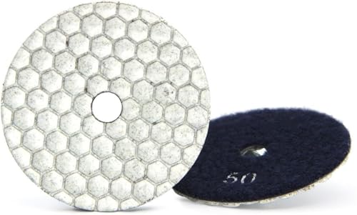 Keramikfliesen poliert, Schleifplatte, Diamant-Polierpads, 1 Stück 3-Zoll-Diamant-Polierpad, Trocken-/Nass-Schleifscheibe, Polierrad for Beton, Stein, Marmor, Granit, 80 mm Polierwerkzeug(50)