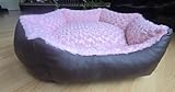 Hundebett Stella (90 cm, braun/rosa)