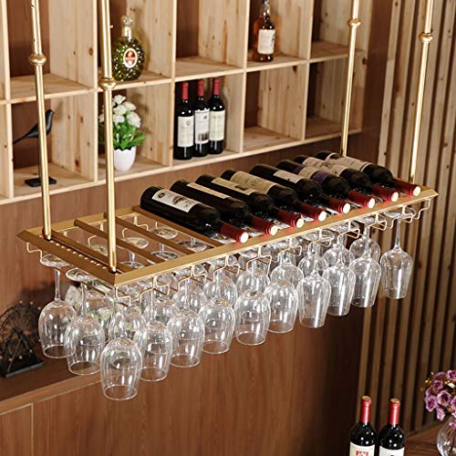 DKSNAJ Weinregale Deckentyp/Rotweingläser Lagerregal Hängend/Schwarzes Metall Industrielle Dekoration Regal/Weinregal Schrank Organizer Home Decor wisdom