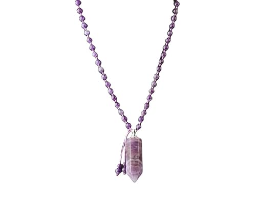 CuLtPNatürliche Amethyst Kristall Halsketten HexagonalCrystal Stein Parfüm Flasche Anhänger halskette Ätherisches Öl Diffusor Anhänger Halskette Schmuck geschenk