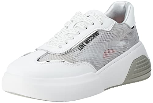 Love Moschino Damen Ja15875g0giqb01a Sneaker, Weiß, 39 EU