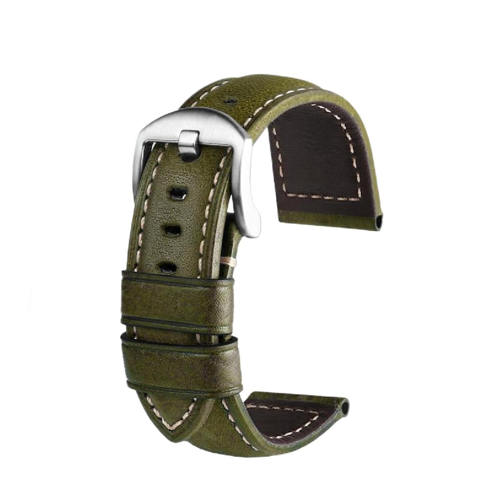 SpaRcz 22-26mm Uhrenarmband aus echtem Leder, Rindsleder mit Nadelschnalle, Uhrenzubehör, Farbe 5, 26mm