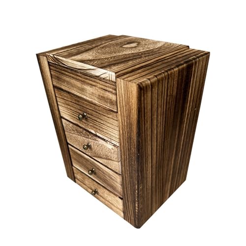 ZIDDAR Mehrschichtige Holz Schmuckschatulle Praktische Schmuck Mit Trennwänden Eleganter Ohrring Halsketten