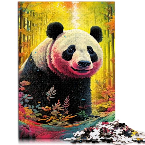 Puzzle-Spiele, farbenfrohes Panda-Puzzle, 1000 Teile, Holzpuzzle, lustige Aktivitäten zu Hause, Geburtstagsgeschenk, Reisegeschenk, 1000 Teile (50 x 75 cm)