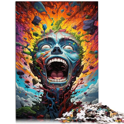 Puzzle-Spiele, Malen, bunte Zombies, Puzzles, 1000-teiliges Puzzle für Erwachsene, Holzpuzzles, Weihnachts- und Geburtstagsgeschenke, 1000 Teile (50 x 75 cm)