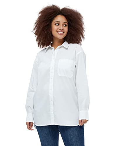 Peppercorn Thelma Shirt Kurve | Shirt Damen In Weiß | Frühling Bluse Damen Elegant | Größe 46