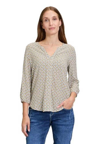 Cartoon Damen Casual-Bluse mit Muster Cream/Beige,40