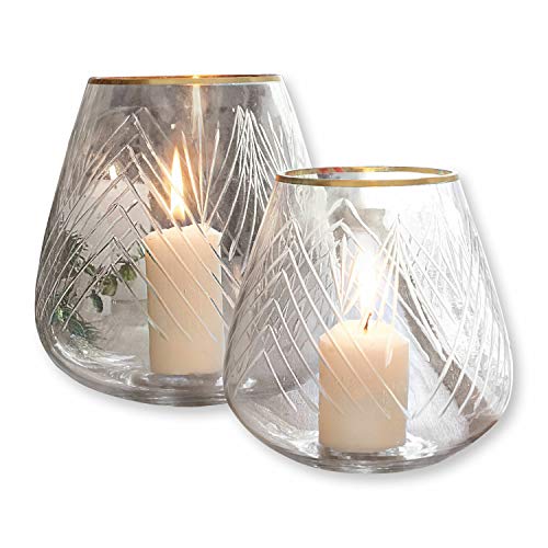 Loberon Windlicht 2er Set Teréla, Glas, klar