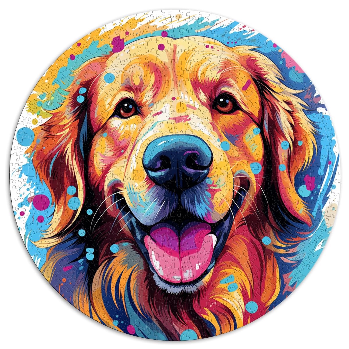 Spielzeug-Puzzle Golden Retriever 1000 Teile Puzzle 26,5 x 26,5 Zoll Puzzle Spielzeug Puzzle Lernspiele Stressabbau-Puzzle