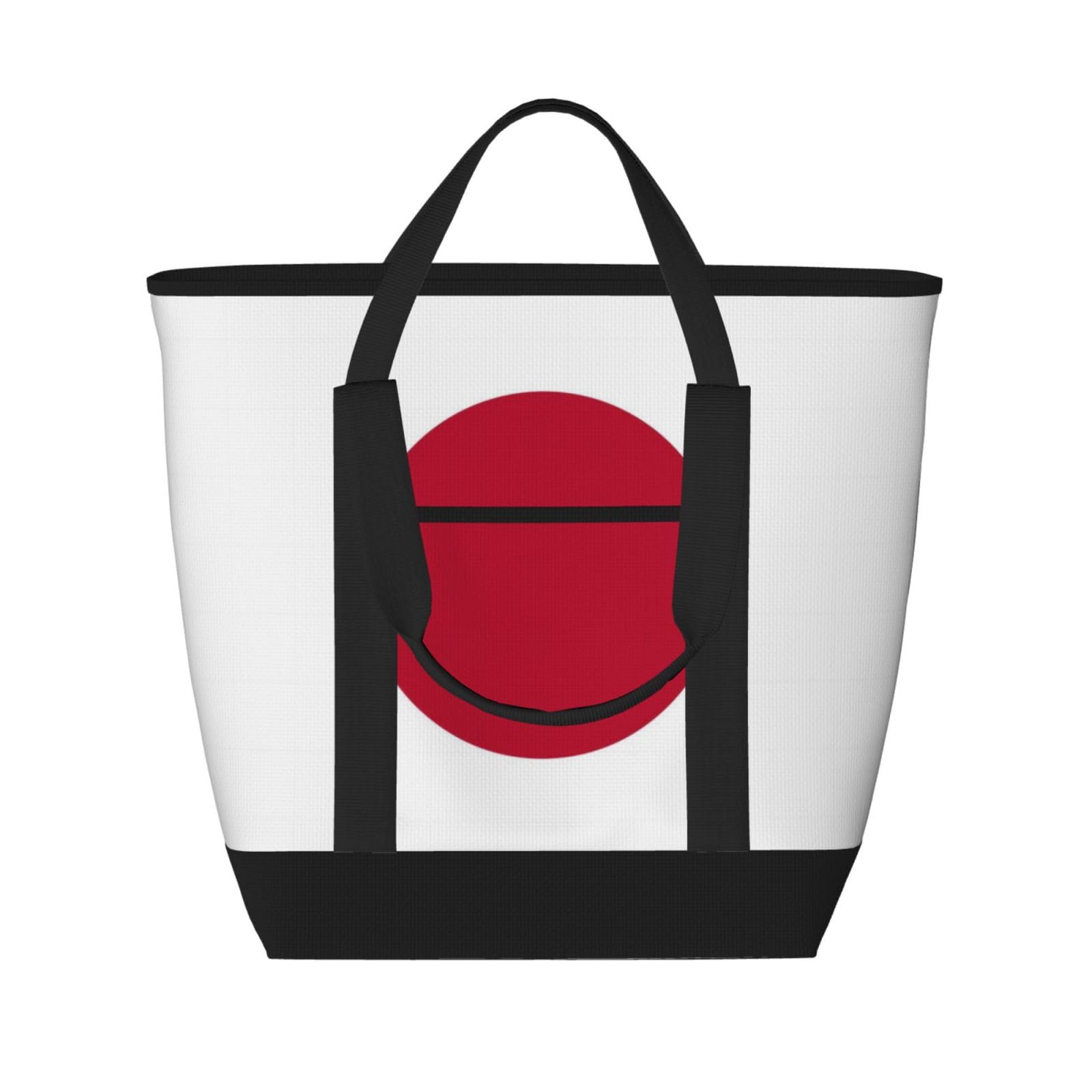 YQxwJL Isolierte Kühltasche mit japanischem Flaggenaufdruck, große Kapazität, Einkaufstasche, Reisetasche, Strand, wiederverwendbare Einkaufstasche für Erwachsene, Schwarz, Einheitsgröße