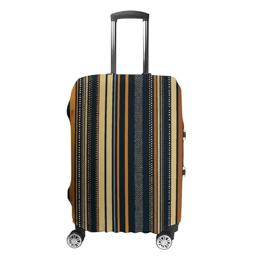 CSGJMYGS Reisegepäckabdeckung, elastisch, waschbar, modisch, kratzfest, orangefarbene Streifen, grafischer Kofferschutz, passend für 45,7 - 81,3 cm Gepäck, Style-4, XL