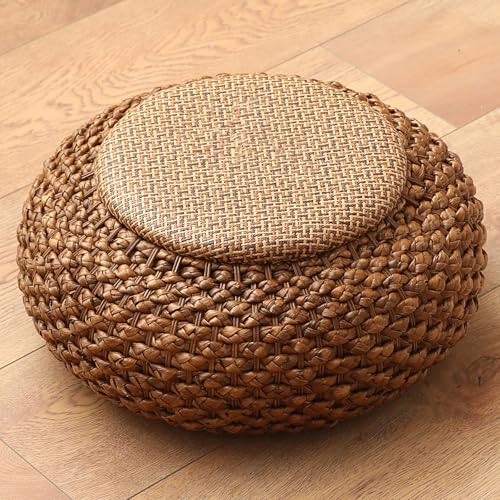 Gvqng Rattan-Couchtisch, Rattan-Couchtisch, Kleiner Erkertisch, Balkontisch, Gartentisch, AkzentmöBel FüR Zuhause Zum Sitzen Auf Dem Boden,Brown Color,B