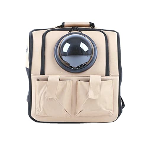 MOBUKJUU The Capsule Bag Carry Pet Cat Breathable Outdoor Portable Packaging Bag Pets Puppy Travel Backpack for Dogs Carrier (Beige)