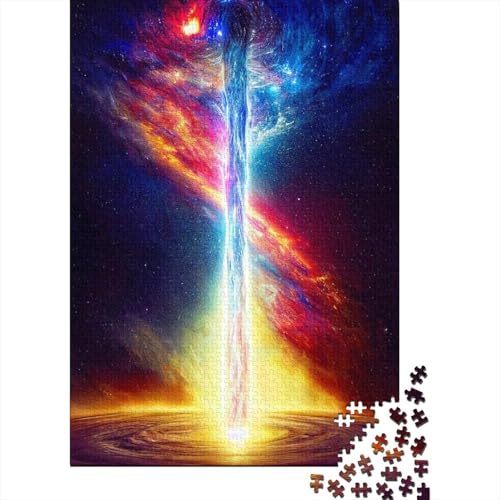 Galactic Fusion Holzpuzzles für Teenager, Geschenke, Kunstpuzzles für Erwachsene, 1000 Teile, dekomprimierendes intellektuelles Lernspielzeug 29,53x19,69 Zoll