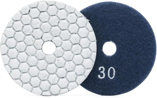 Keramikfliesen poliert, Schleifplatte, Diamant-Polierpads, 1 Stück 3-Zoll-Diamant-Polierpad, Trocken-/Nass-Schleifscheibe, Polierrad for Beton, Stein, Marmor, Granit, 80 mm Polierwerkzeug(30)