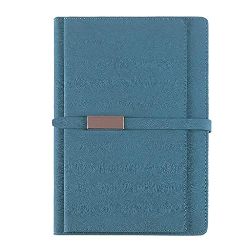 Taschenbuch Mini Journal, Notizbuch, liniert, Tagebuch und Premium-PU-Papier, Hardcover, A5, 192 Seiten for Büro, Zuhause, Schule, Geschäft, fünf Farben, Tagebuch(Blue)