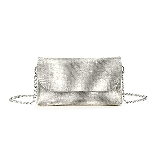 Damen Handtasche Glitzer Abendtasche Party Braut Clutch Prom Hochzeit Geldbörse Schulter Umhängetaschen Abnehmbare Kette