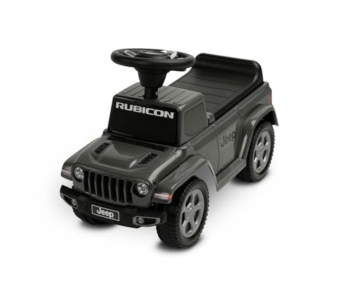 TOYZ JEEP RUBICON - Off-Road Buggy mit Jeep-Lizenz - Interaktives Lenkrad - Realistische Geräusche - Für Kinder von 12-36 Monaten - 61x28x42 cm - Grau