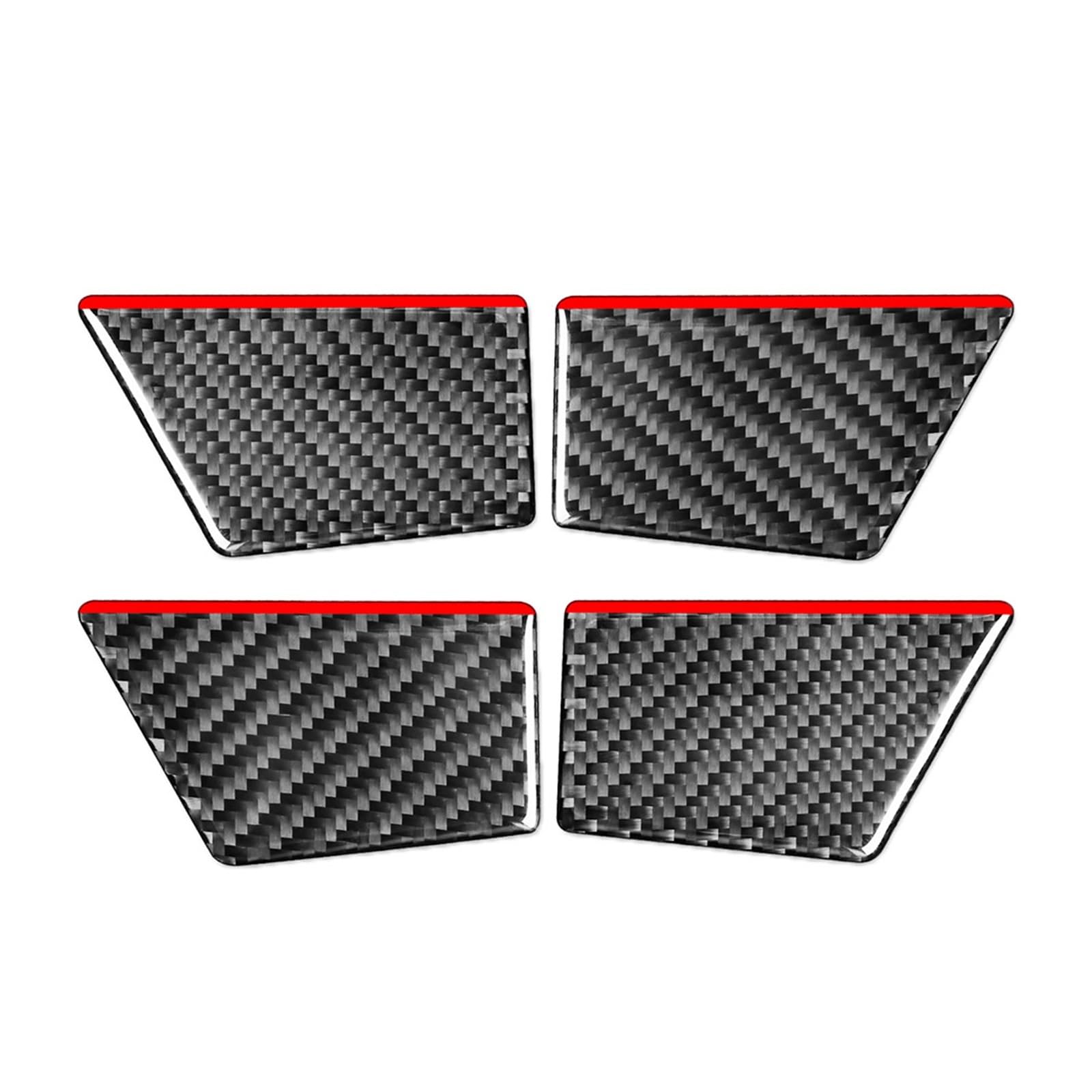 Innenleisten 4 Teile/satz Kohlefaser Look Auto Innen Türgriff Schüssel Panel Abdeckung Trim Decortaive Für Fusion Mondeo 2013-2019(Black and red)