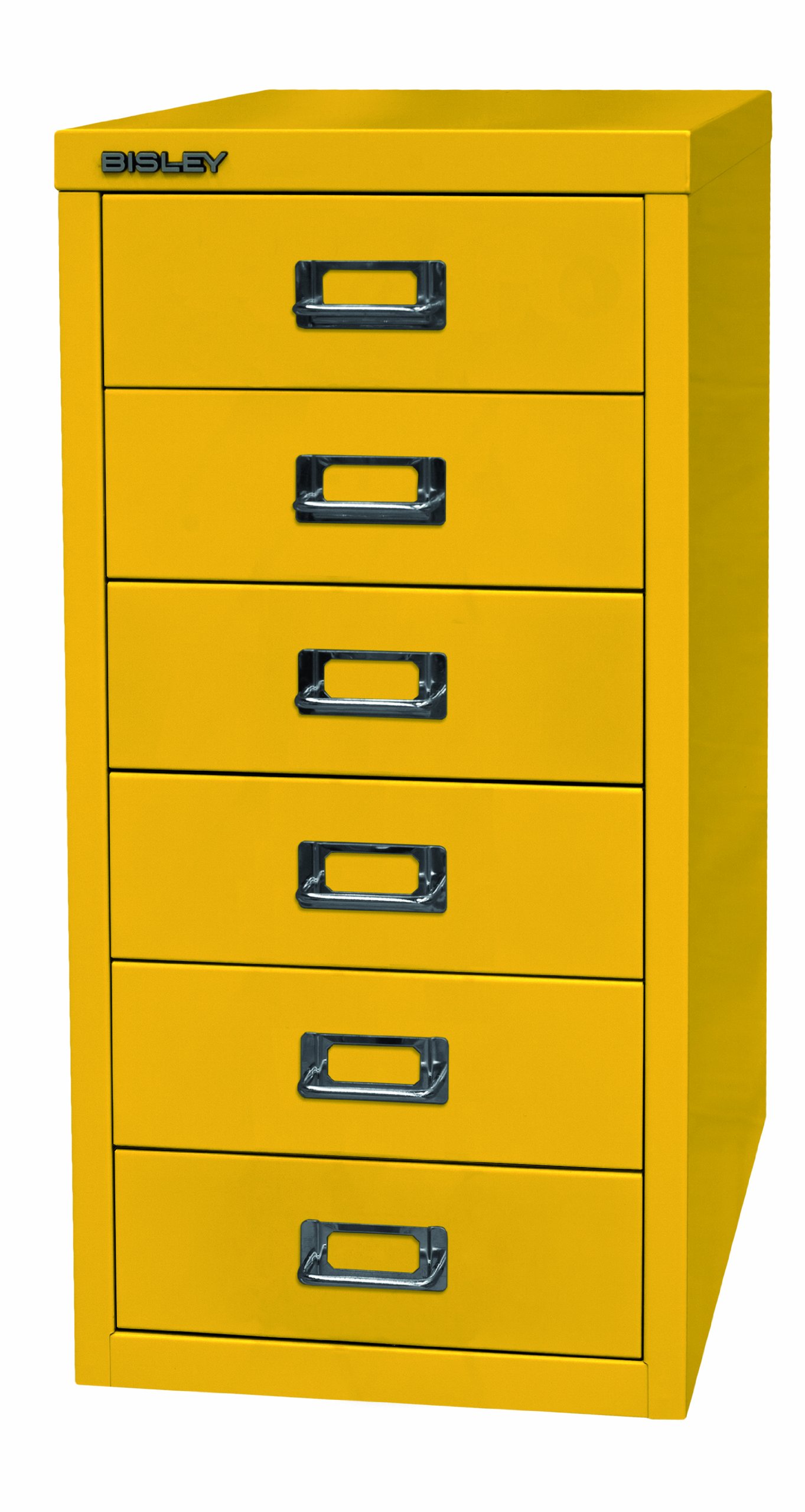 BISLEY MultiDrawer, 29er Serie, DIN A4, 6 Schubladen, Metall, 641 Zinkgelb, 38 x 27.9 x 59 cm