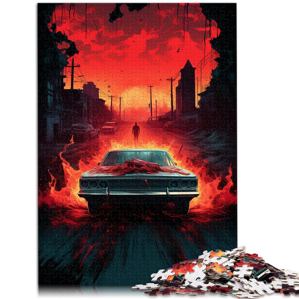 Puzzles für Supernatural-Autos, 1000 Teile, Puzzles für Erwachsene, Puzzles aus Holz, schwierige und schwere Puzzles für Frauen und Männer, 1000 Teile (50 x 75 cm)