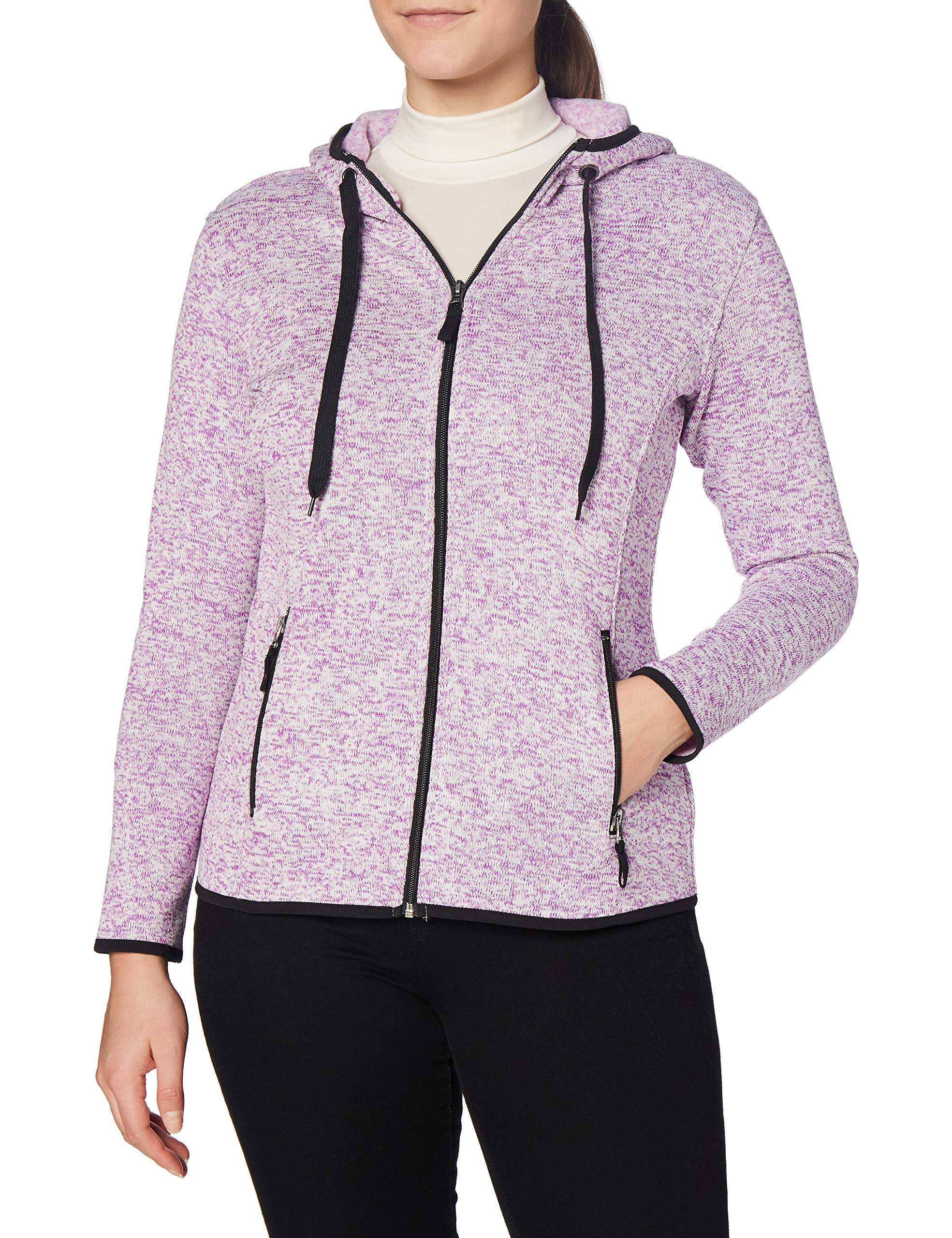 Stedman Apparel Damen Sweatshirt Active Knit Fleece Jacket/ST5950 Einfarbig, Lila Melange, Large (Herstellergröße: Large)