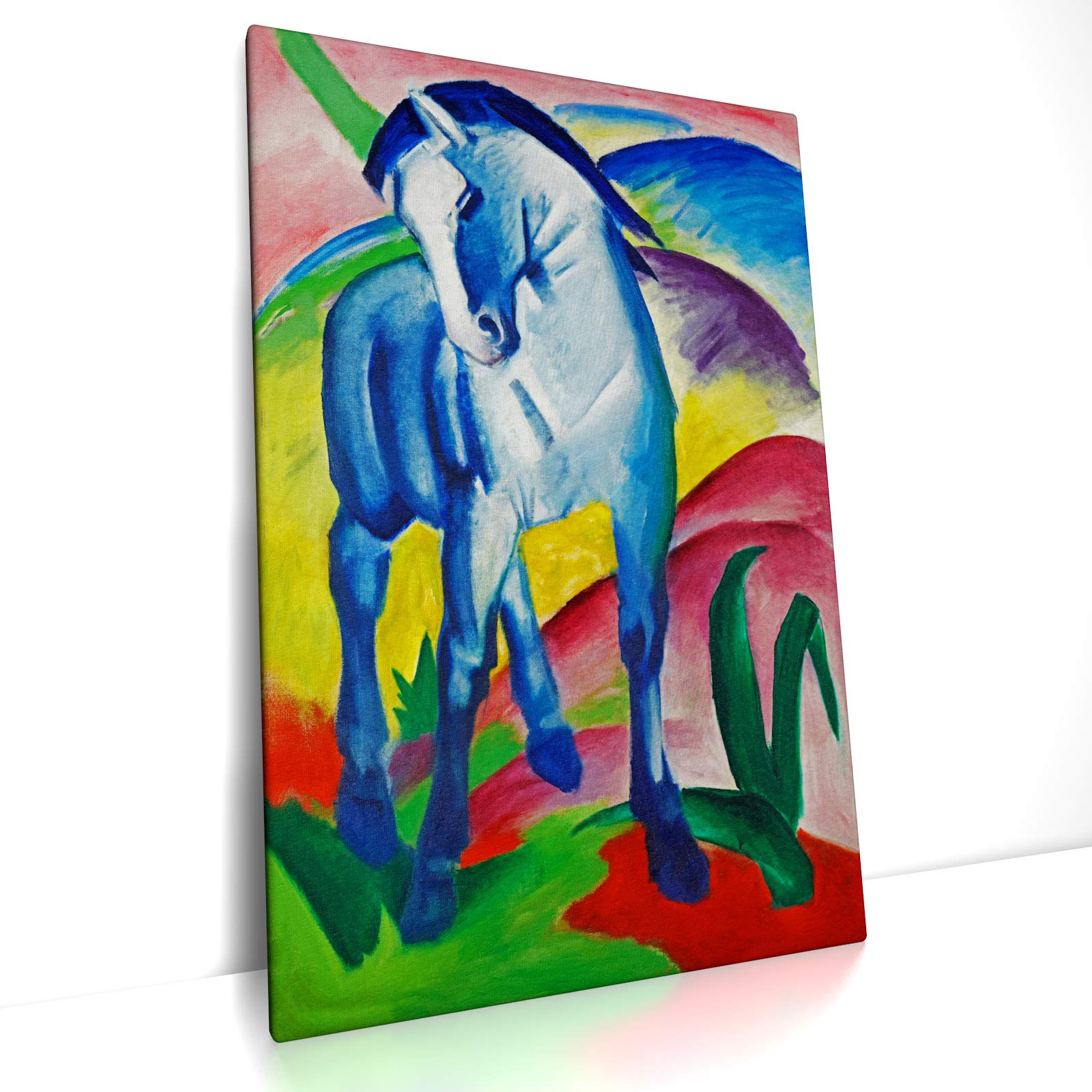 CanvasArts Blaues Pferd - Franz Marc - Leinwandbild (60 x 40 cm, Leinwand auf Keilrahmen)