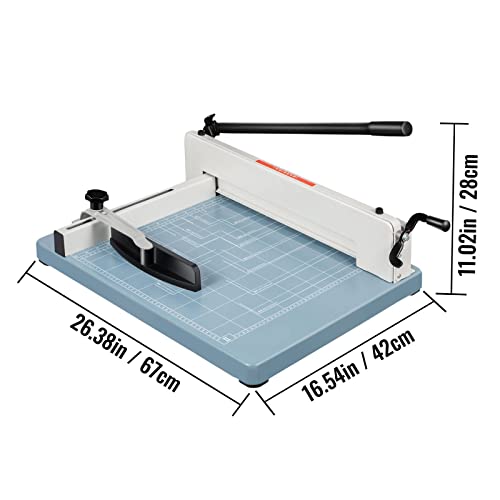 12/17 Zoll manueller Papierschneider Guillotine Trimmer Heavy Duty 300-500 Blatt Aktenvernichter for Fabrik Schule Bürozubehör Robust und langlebig(17 Inch 500 Sheets)