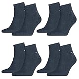 Tommy Hilfiger Herren Quarter Socken Kurzsocken Business Socken 342025001 8 Paar, Farbe:Blau, Größe:47-49, Menge:8 Paar (4x 2er Pack), Artikel:342025001-356 jeans