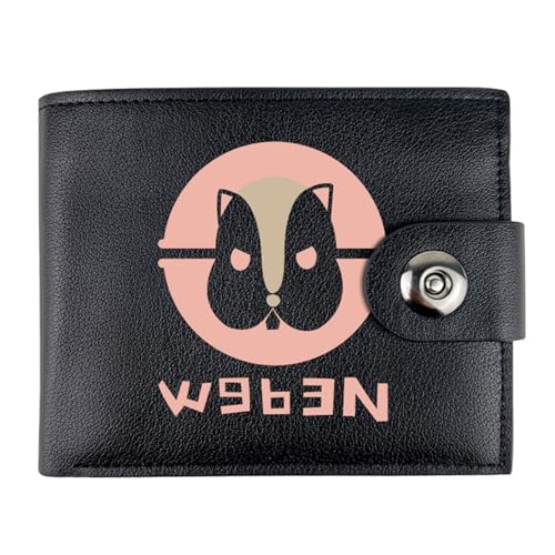 Lycor-is Reco-il Geldbörse Anime, Kunstleder Kartenetui Geldtasche mit Münzfach, PU Leder Münzbörse Wallet mit Sichtfenster, für Männer Geschenke(Color:Black 5)