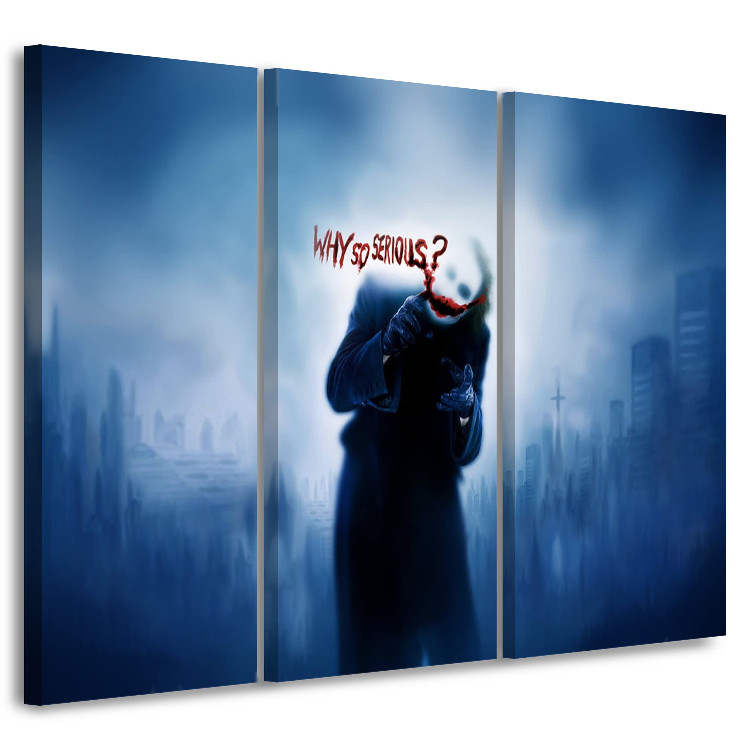 Artis Prints Leinwandbild Why So Serious? Joker - Movie-Art, Klein bis XXL, Inneneinrichtung - Wohnzimmer - Wohnung, Dekoration