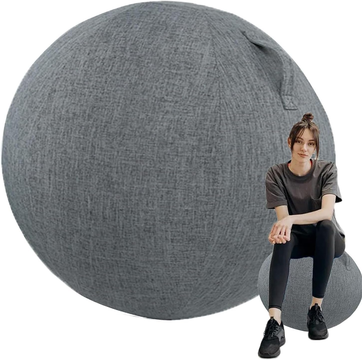 letaofang 55/65/75 cm Yoga Ball Hülle, Schutzhülle Für Gymnastikball, Balanceball-Abdeckung Staubdicht Faltbar Sitzbälle Stoff Bezug Für Balance, Stabilität, Fitness