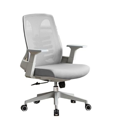 BFVAKBKYT Home Office Ergonomischer Schreibtischstuhl, Bürostuhl Ergonomischer Stuhl Bequemer Sitzender Computerstuhl Home Waist Study Chair Konferenzstuhl Liftsitz Drehstuhl(Gris)