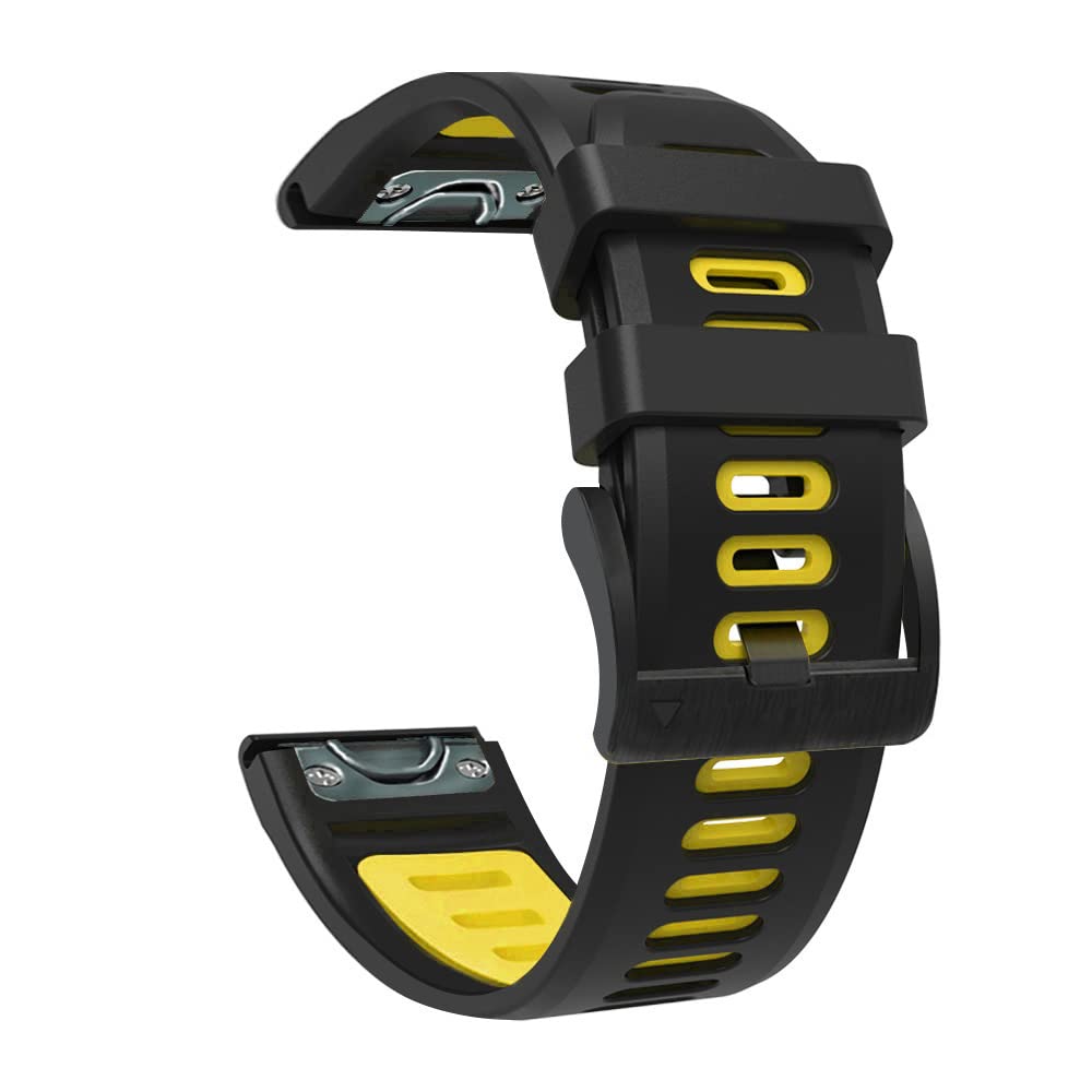 OPKDE QuickFit Uhrenarmband für Garmin Fenix 7X, 7, 6X, 6, 5X, Epix, Instinct 2, Descent MK2i, Schnellverschluss, Silikonarmband, 26 mm, 22 mm, For Approach S60 S62, Achat