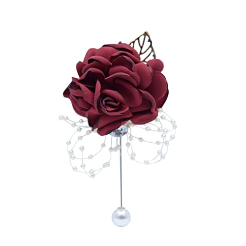 Ein Blumenarmband, ein Handgelenk mit Blumen Hochzeit Handgelenk Corsage Brautjungfern Armband handgemachte Blumen Bräutigam Braut ansteckblume Blume Band Rose Hochzeit Zubehör (Color : Corsage 1),