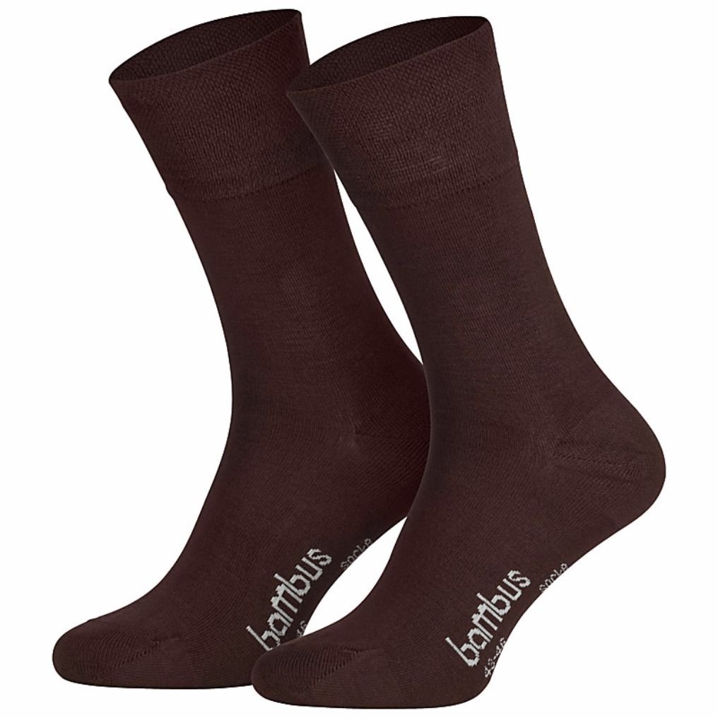 Wowerat Damen Socken 12 Paar Bambussocken 35-38 braun