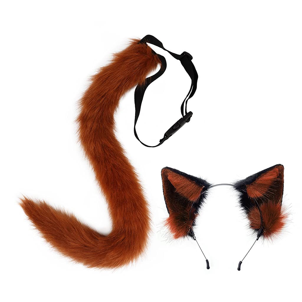 HDKEAN Maskerade Halloween für Katzenohren Haarband Stirnband für Katzenschwanz Cosplay Requisiten Kopfbedeckung Festival Cosplay Haarband Katzenohren Haarband