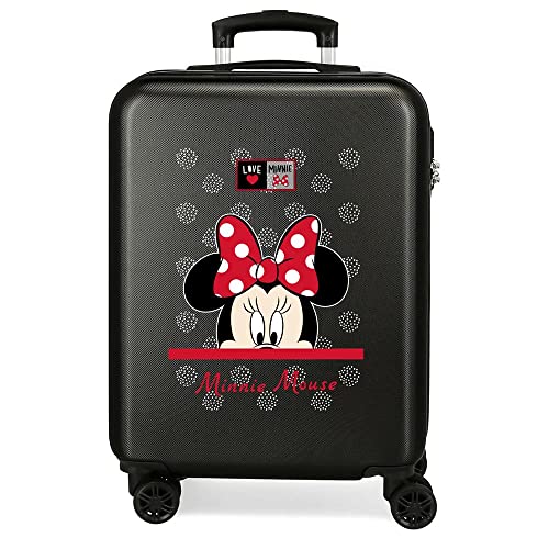 Disney My Pretty Bow Kabinentasche, Schwarz, 38 x 55 x 20 cm, Fester ABS-Kombinationsverschluss seitlich, 34 l, 2,66 kg, 4 Doppelrollen, Handgepäck.