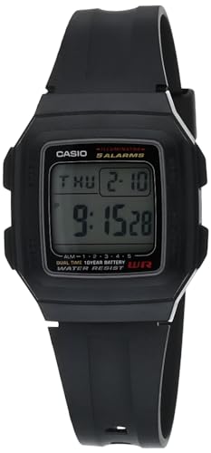 Casio Herren-Armbanduhr collection Digital Quarz Kautschuk F-201WA-1ACF