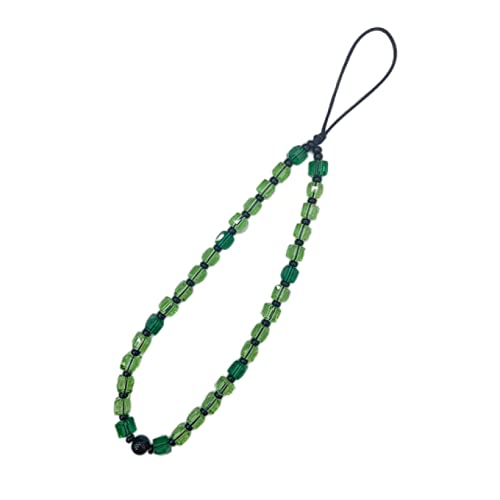 GETSTREE Handy-Lanyard, Kristall-Handyband, Lanyard for Frauen, Keramikperlen, Telefonketten, Seil, Handy-Hülle, Hängeschnur(Light green)