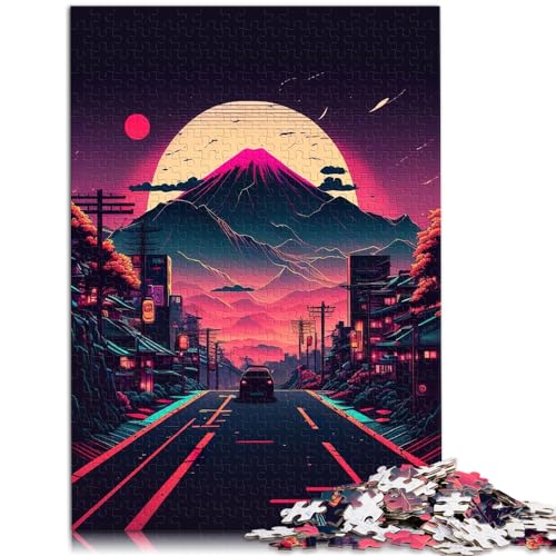 Puzzle-Geschenk, japanische Landschaft, 1000-teiliges Puzzle, Holzpuzzle, Familienspiel, Stressabbau, schwieriges Herausforderungspuzzle, 1000 Teile (50 x 75 cm)