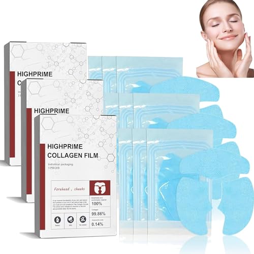 Skynpure – Pure Collagen Films, Skynpure Collagen Film, Skynpure Collagen Mask, Feuchtigkeitsspendende Und Verjüngende Maske Zur Reduzierung Feiner Linien Und Falten (3 Box)