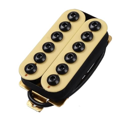 Einstellbare Metall Doppelspule E-Gitarre Tonabnehmer Humbucker Punk Elfenbein Gitarrenzubehör e gitarren tonabnehmer (Color : Briege Pickup)