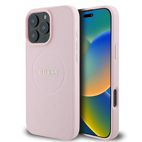 CG Mobile Guess GUHMP15XPGHSMMP Hülle für iPhone 15 Pro Max 6.7" Rosa hardcase Grained Ring