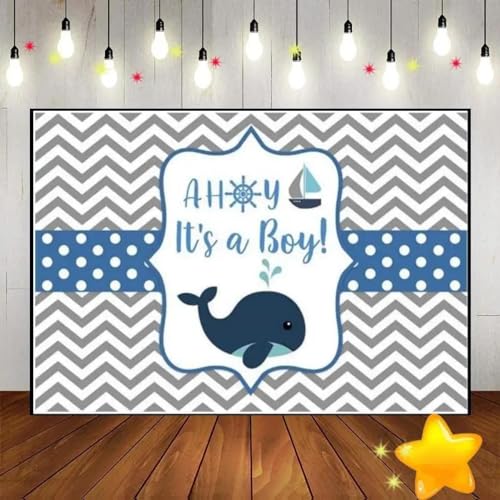 wal unter dem Meer Ozean krabbe blau l Banner Baby Party Spiel Geburtstag Dekoration Hintergrund Party Junge 350x230cm