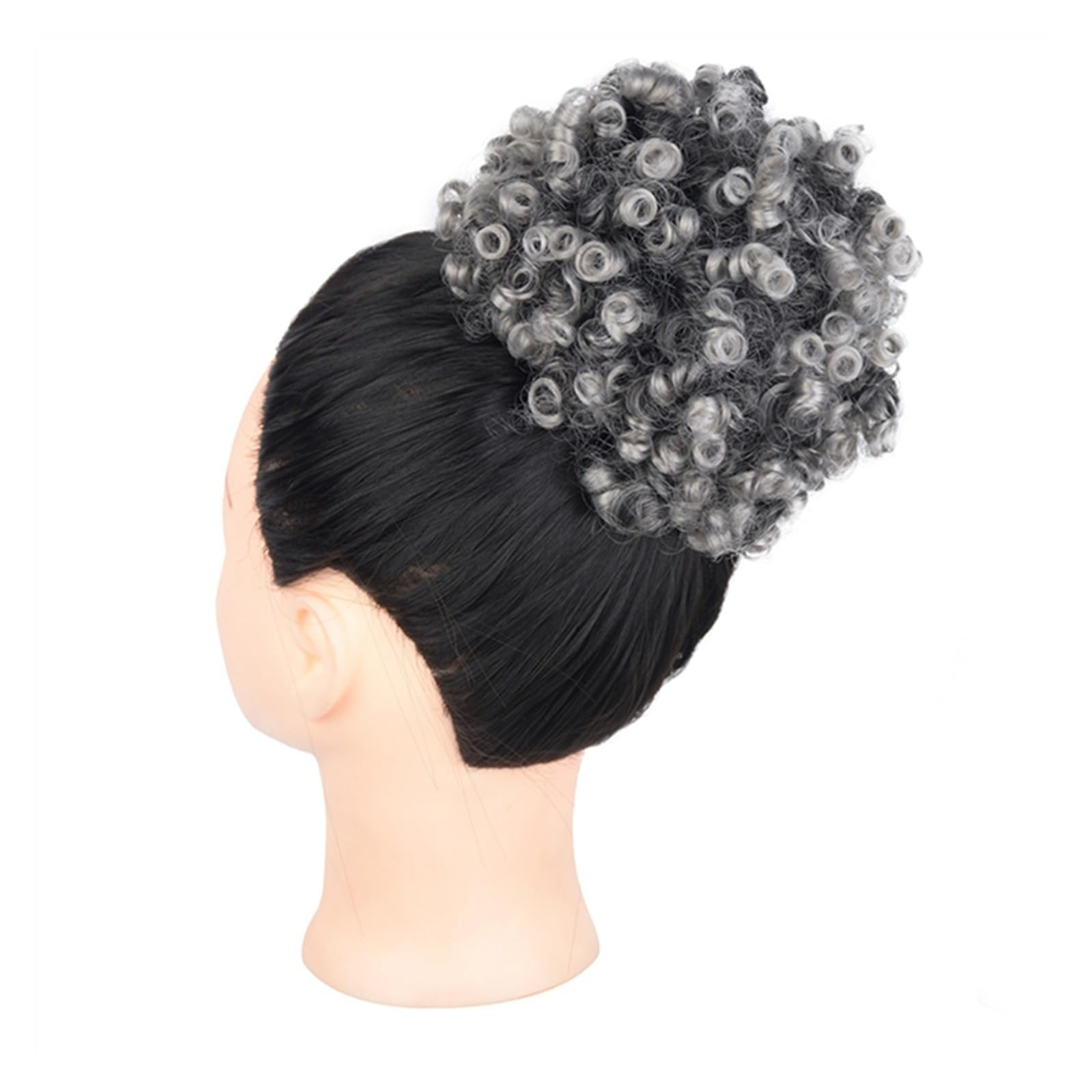 Haarteil Afro Puff verworrene lockige Kordelzug-Pferdeschwanz-Verlängerung for Frauen, synthetische kurze Afro-Locken-Dutt-Haarverlängerung, Clip-in-Haarknoten, Pferdeschwanz-Haarteile Haarverlängerun