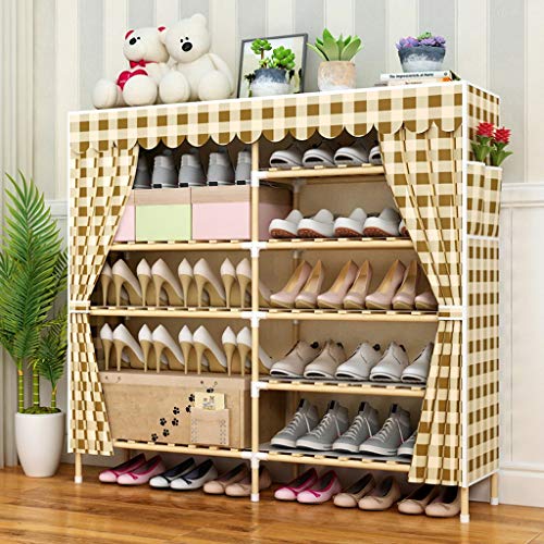 YIHANSS Schuhregal, Schuhschrank aus Massivholz, staubdichter Haushaltsspind, 30 x 125 x 112 cm (A8)