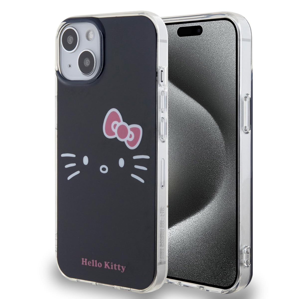 MOBILE CG CG Mobile Hello Kitty Back Case für iPhone 14 & 13 Kitty Face Schwarz